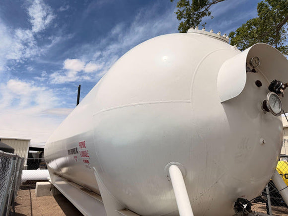 Large propane storage tanks used for bulk refilling